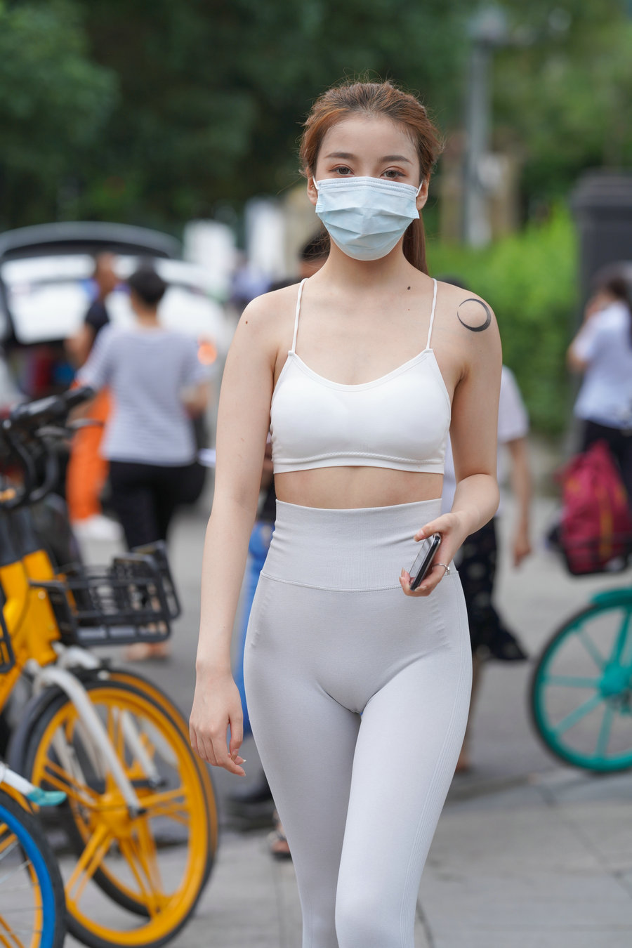 图片[2]-灰色瑜伽裤女孩 J1323 723P4V-17.9GB-阡陌图库