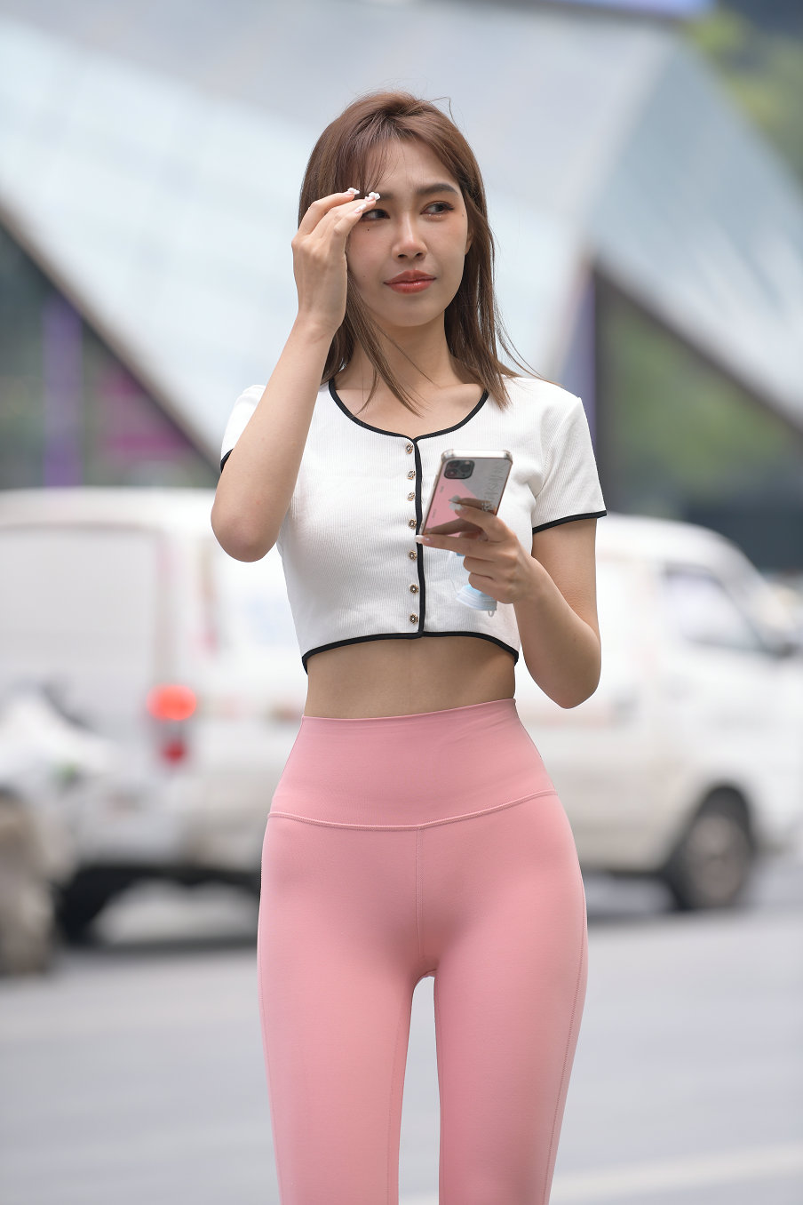 图片[2]-街拍粉色瑜伽裤女孩J2900 645P1V-20.7GB-阡陌图库
