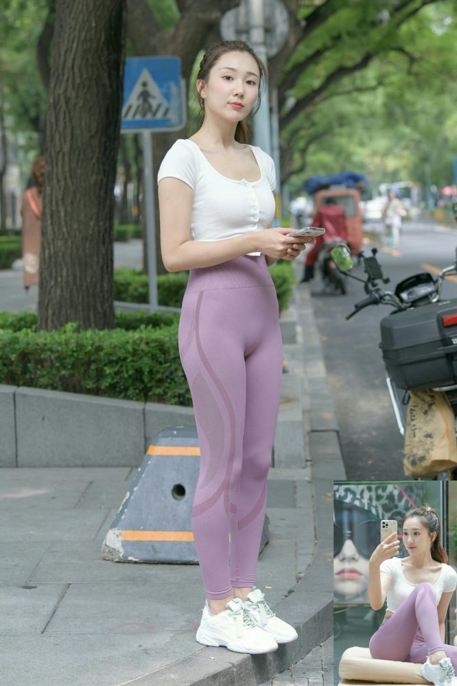 图片[5]-香芋色瑜伽裤高马尾漂亮女孩J2206 545P1V-19.1GB-阡陌图库