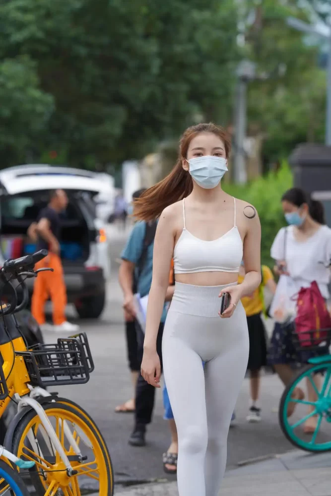 灰色瑜伽裤女孩 J1323 723P4V-17.9GB-阡陌图库