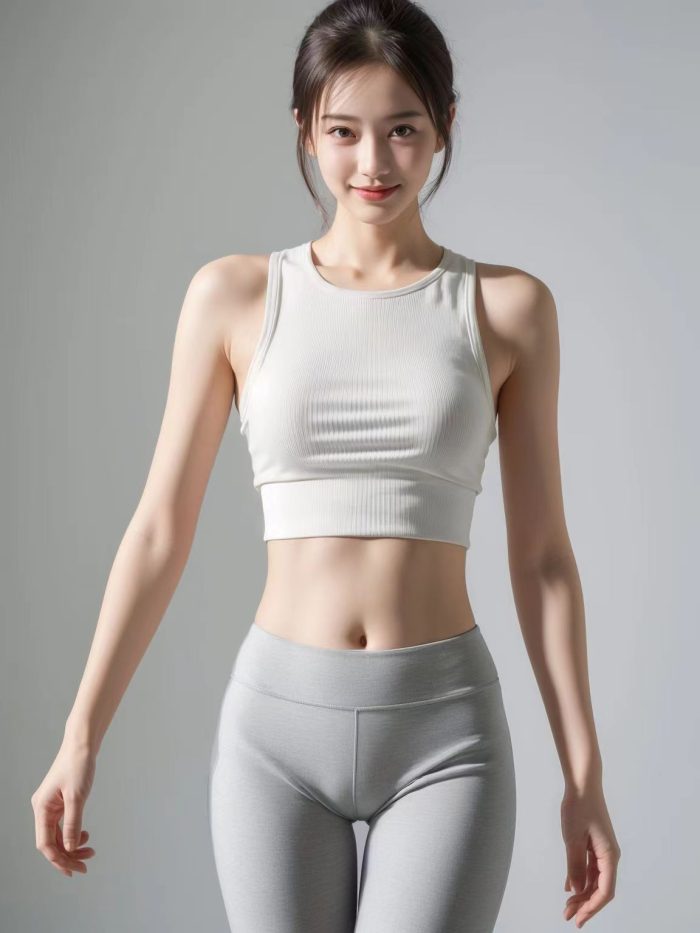 AI瑜伽裤清纯妹子系列图-阡陌图库